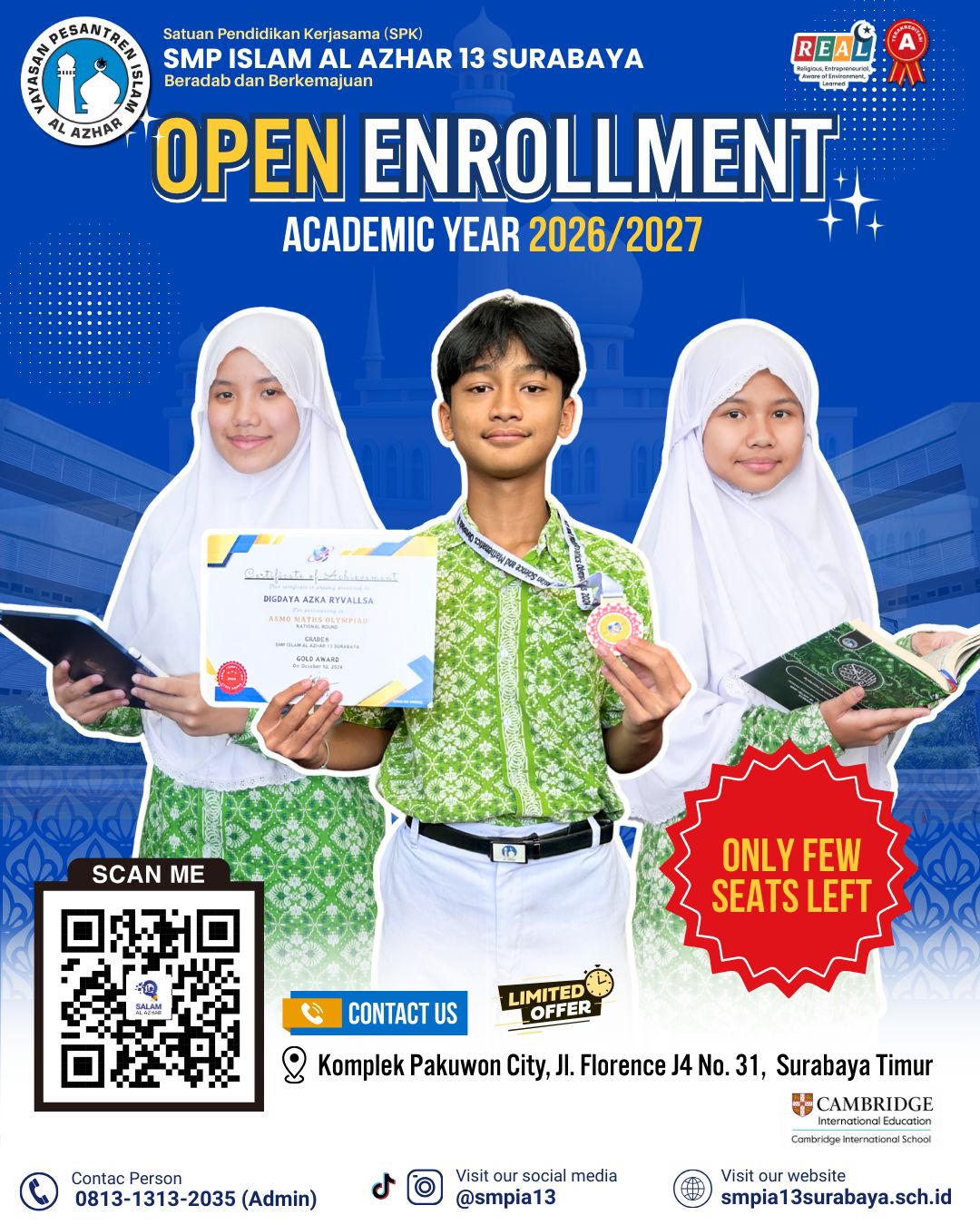 Penerimaan Murid Baru PMB SMP Islam Al Azhar 13 Surabaya 2026/2027